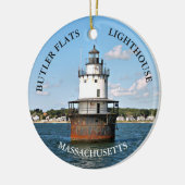 Butler-Ebene-Leuchtturm, Massachusetts-Verzierung Keramik Ornament (Links)