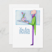 Butler Einladung Postkarte (Vorne/Hinten)