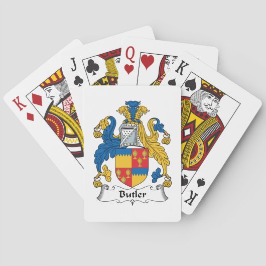 Butler-Familienwappen Spielkarten (Rückseite)
