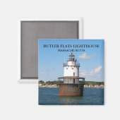 Butler Flats Lighthouse, Massachusetts Magnet (Vorderseite/Rückseite)