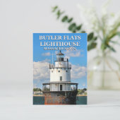 Butler Flats Lighthouse, Massachusetts Postkarte (Stehend Vorderseite)