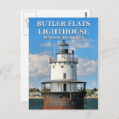 Butler Flats Lighthouse, Massachusetts Postkarte (Vorne/Hinten)