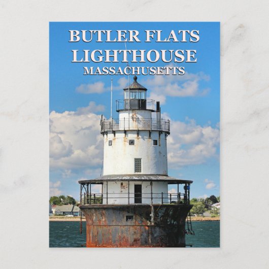 Butler Flats Lighthouse, Massachusetts Postkarte (Vorderseite)