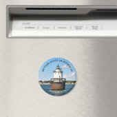 Butler Flats Lighthouse Massachusetts Round Magnet (In Situ (Geschirrspüler))