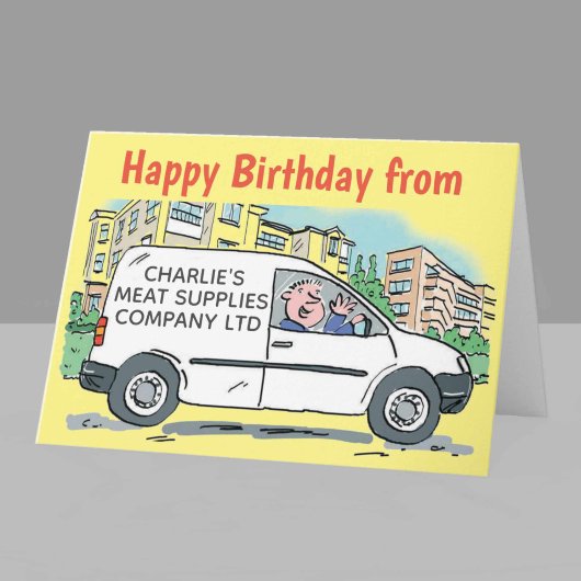 Butler-Geschäft mit Name auf Company Van Card Karte