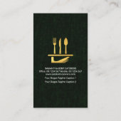 Butler-Kellner für die Gold-Geschirr, Lebensmittel Visitenkarte (Rückseite)