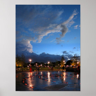 Butler Park bei Sunset in Austin Texa Poster
