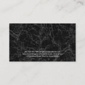 Butlerlogo | Schwarzer Marmor Visitenkarte (Rückseite)