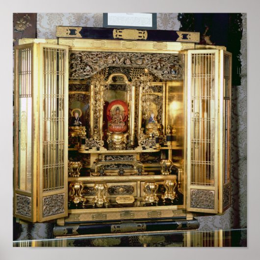 Butsudan-Schrein aus einem Damio-Palast in Kyoto Poster (Vorne)