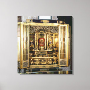 Butsudan Schrein von eines Damios Palast in Kyoto Leinwanddruck
