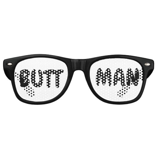 BUTT MAN FUNNY PARTY SONNENBRILLE (Vorderseite)