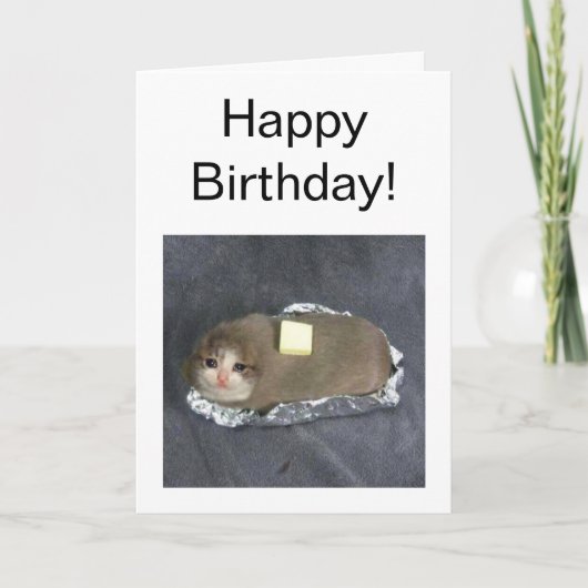 Butta Cat Meme Karte (Vorderseite)