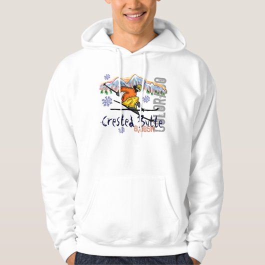 Butte-Colorado-Skiaufzug Hoodie mit Haube (Vorderseite)