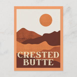 Butte-Crest, Colorado-Berge Postkarte
