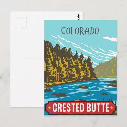 Butte-Felsengebirge Postkarte (Vorne/Hinten)