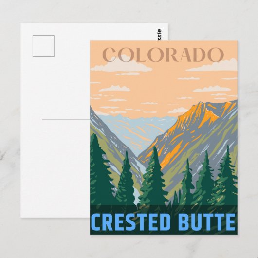 Butte-Felsengebirge Postkarte (Vorne/Hinten)