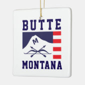 Butte-Flagge, Montana Keramikornament (Links)