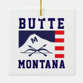Butte-Flagge, Montana Keramikornament (Rückseite)
