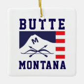 Butte-Flagge, Montana Keramikornament (Vorderseite)