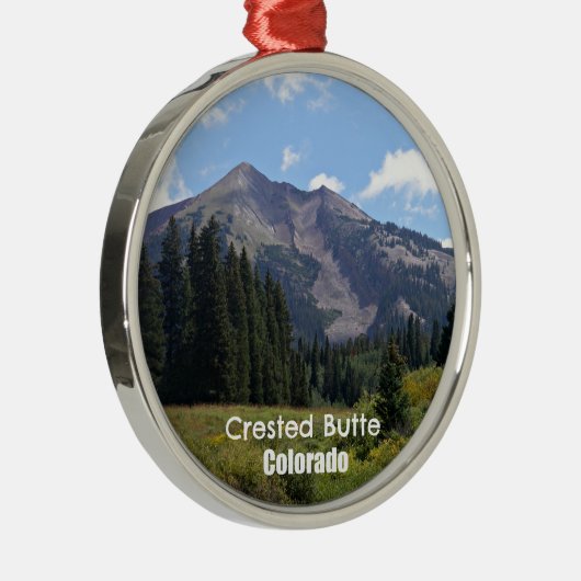 Butte mit Haube, Colorado Silbernes Ornament (Rechts)