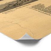 Butte Montana 1884 Antique Panoramabalkarte Poster (Ecke)