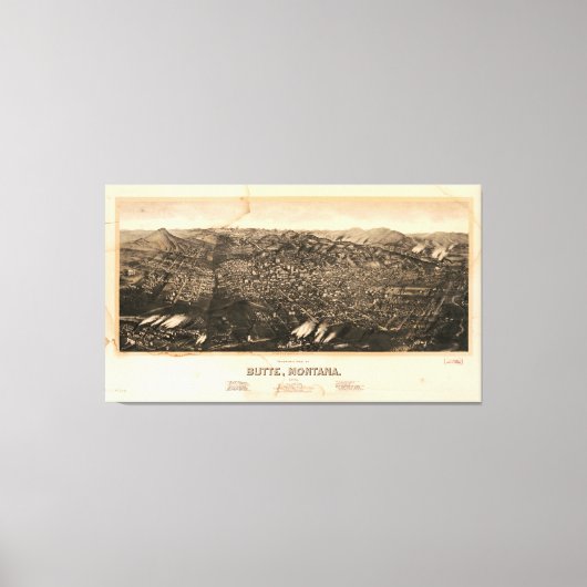 Butte, Montana (1904) Leinwanddruck (Vorderseite)