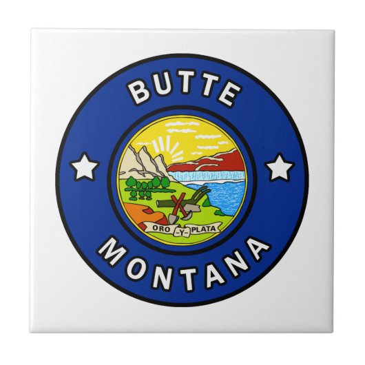 Butte Montana Fliese (Vorderseite)
