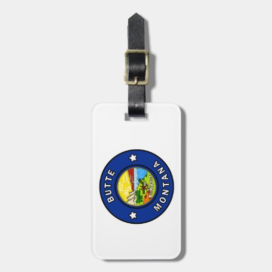 Butte Montana Gepäckanhänger (Vorderseite vertikal)