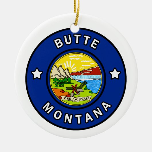 Butte Montana Keramik Ornament (Vorne)