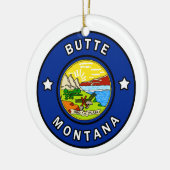 Butte Montana Keramik Ornament (Links)