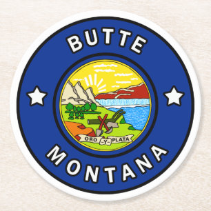 Butte Montana Runder Pappuntersetzer