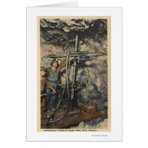 Butte, Montana - Untergrund Bohren in Kupfer