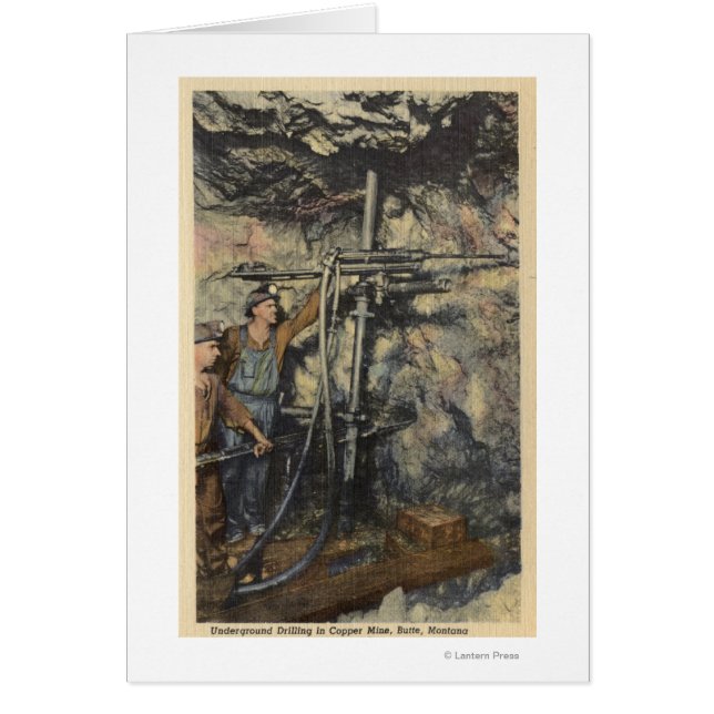 Butte, Montana - Untergrund Bohren in Kupfer (Vorne)