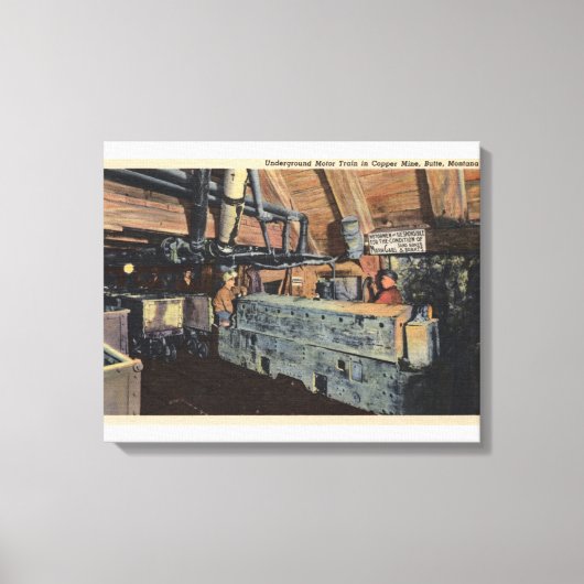 Butte, Montana - Untergrund Motor Leinwanddruck (Vorderseite)