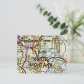 Butte Montana Vintage Karte (Stehend Vorderseite)