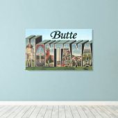 Butte, MontanaGroße BuchstabenszenenButte, MT 2 Leinwanddruck (Insitu (Holzboden))