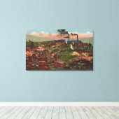 Butte, MT - Ansicht von Fabriken und Zuhause auf H Leinwanddruck (Insitu (Holzboden))