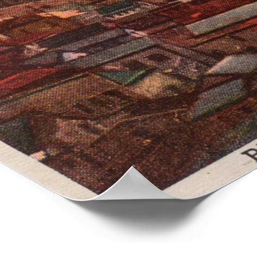 Butte, MT - Ansicht von Fabriken und Zuhause auf H Poster (Ecke)