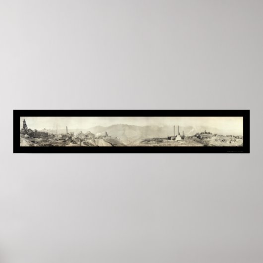 Butte, MT Mines Foto 1914 Poster (Vorne)