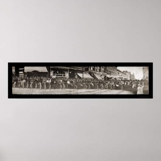Butte MT Motorrad Foto 1914 Poster (Vorne)