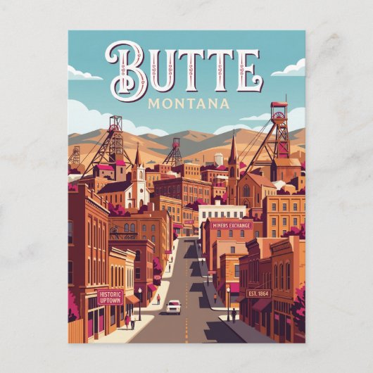 Butte USA Postkarte (Vorderseite)