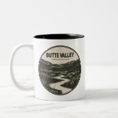 Butte Valley National Grassland California Stream Zweifarbige Tasse (Links)