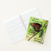 Butteffekt / Raupe Zitat Inspiration Spiral Notizblock (Innenseite)