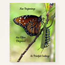 Butteffy / Raupe Quote Spiral Notebook