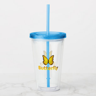 Buttefly Acryltrinkbecher