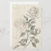 Büttenpapier-Rosen-Blumen-Blumenbriefpapier Briefpapier (Vorne/Hinten)