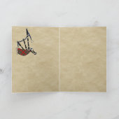 Butter-Abzeichen und Tartan-Personalisierte Karte (Innenseite)