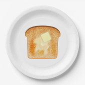 Butter auf Toast Pappteller (Vorderseite)