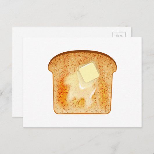 Butter auf Toast Postkarte (Vorne/Hinten)