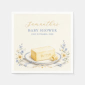 Butter Baby Shower Elegant Serviette (Vorderseite)